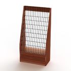 11 Tiered Literature Floor Stand MDF And Metal Display Rack For Brochures Holder